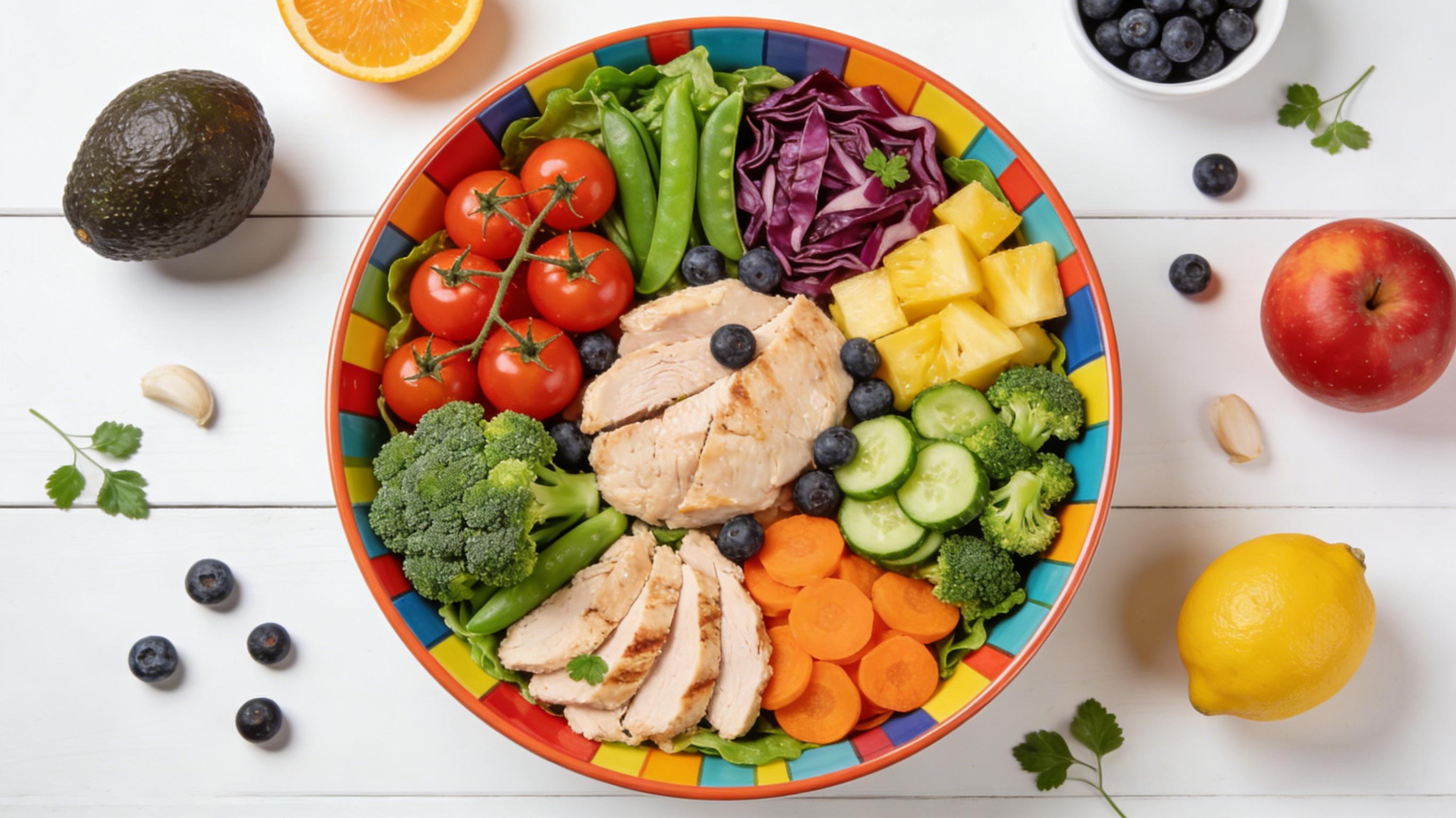 Person enjoying healthy meal with vegetables and protein, looking satisfied and energized